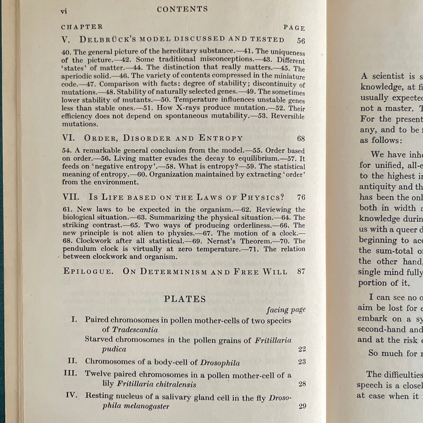 What is Life? The Physical Aspect of the Living Cell by Erwin Schrödinger - First US Edition 1945