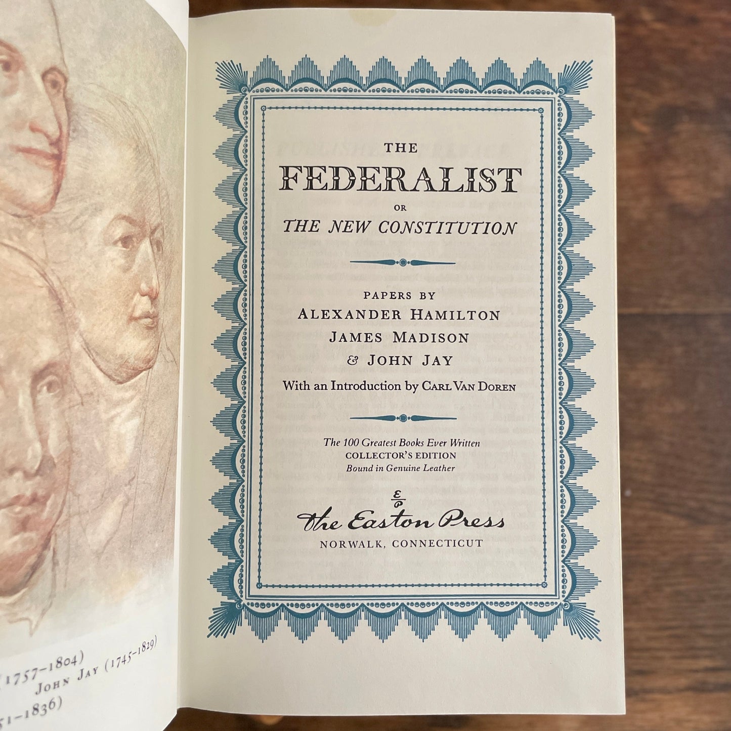 The Federalist or The New Constitution - Leather The Easton Press Collector's Edition 1979